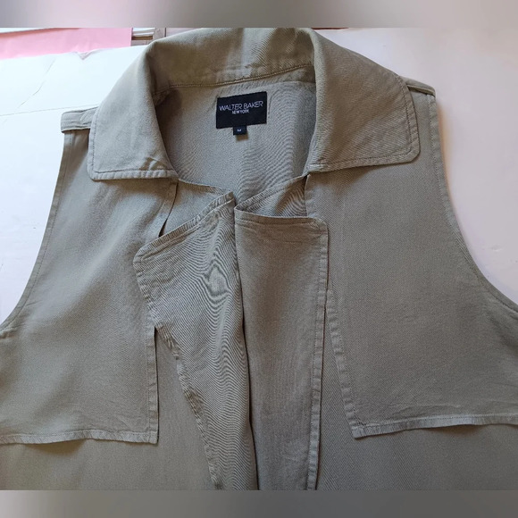 Walter Baker Utility vest jacket, size M, green, Safari Vacation, Lyocell. - Picture 6 of 15